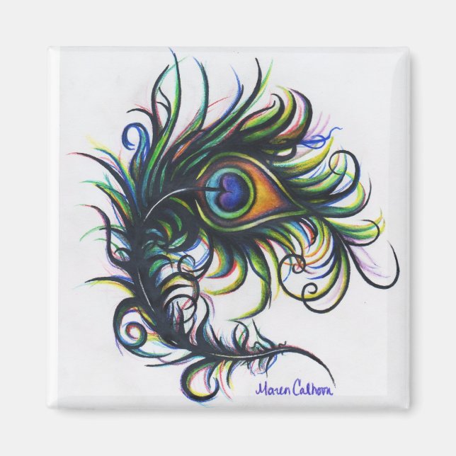 Peacock Feather Magnet (Framsidan)