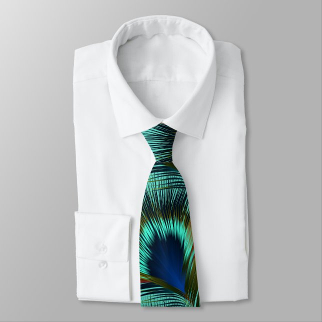 Peacock Feather Manar Necktie Slips (Bunden)