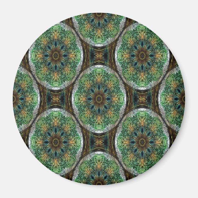 Peacock Feather Mandalas..... Magnet (Framsidan)