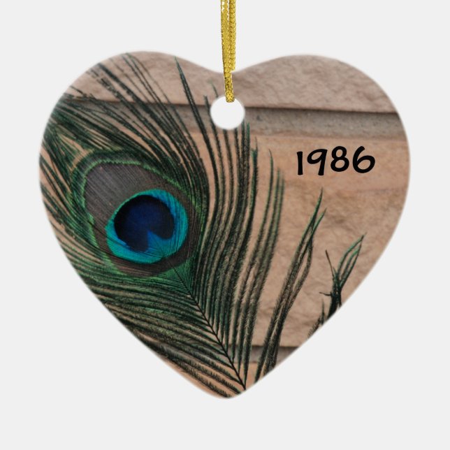 Peacock Feather med Brick Ornament (Framsidan)