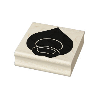 Peacock Feather Motif Frimärke Stämpel