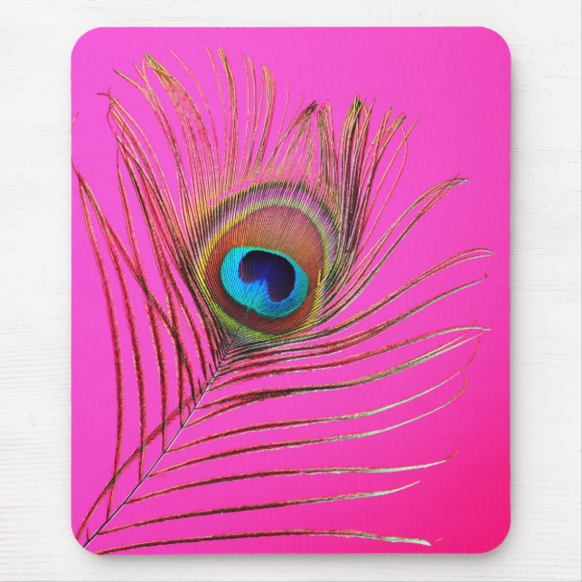 Peacock Feather Mousepad Musmatta (Framsidan)