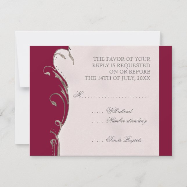 Peacock Feather n Swirls - Bröllopsinbjudan Inbjudningar (Framsida)