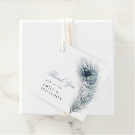 Peacock Feather Namn Tack Message Bröllop Gåvor Etiketter