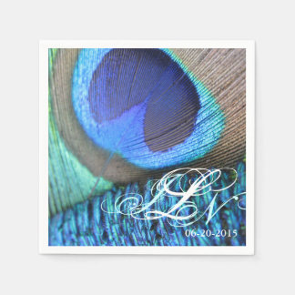 Peacock Feather Napkin Pappersservett