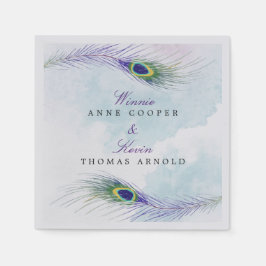 Peacock Feather Napkins Pappersservett