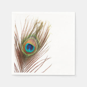 Peacock Feather Napkins Pappersservett