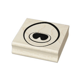 Peacock Feather Öga Frimärke Stämpel