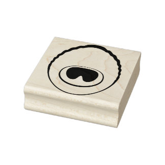 Peacock Feather Öga v2 Frimärke Stämpel