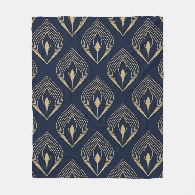 Peacock feather ombre pattern ditzy floral motif.  fleecefilt (Framsidan)