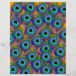 Peacock Feather Papper - Tropiska orangen