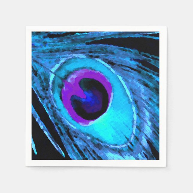 Peacock Feather Pappersservett (Framsidan)