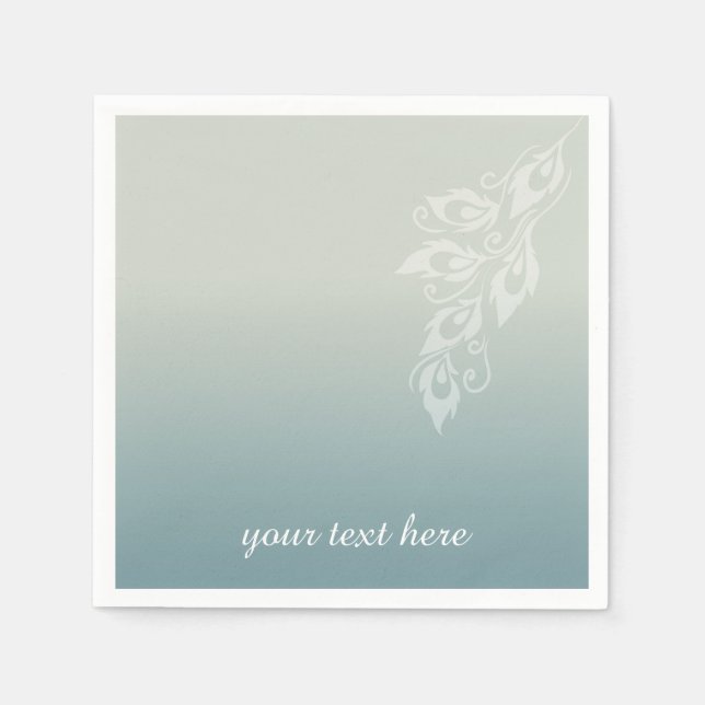 Peacock Feather Pappersservett (Framsidan)