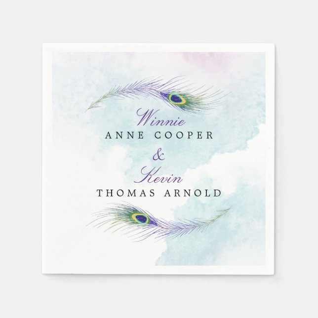 Peacock Feather Pappersservett (Framsidan)
