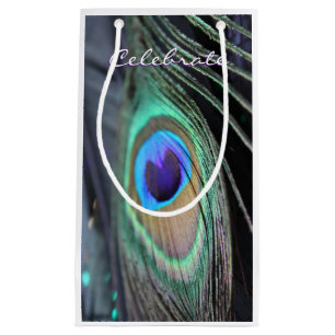 Peacock Feather Party Favor Unique Tote Gift Bags