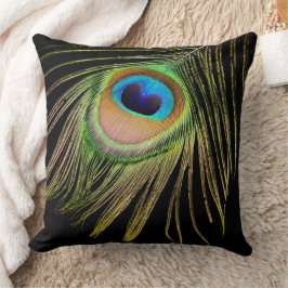 Peacock Feather Pillow Kudde