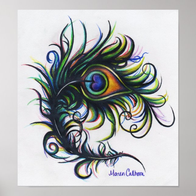 Peacock Feather Poster (Framsidan)