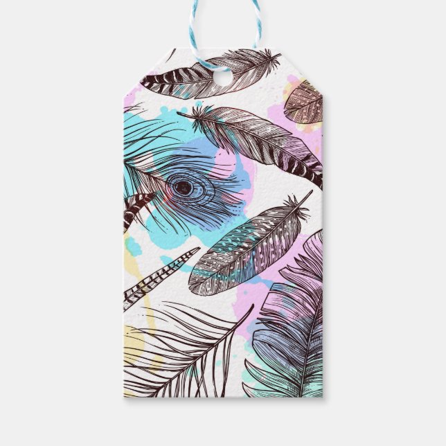 Peacock Feather Presentetikett (Framsidan)