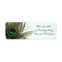 Peacock Feather Returetiketters