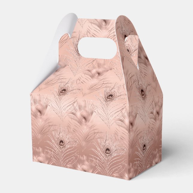 Peacock Feather ro Guld Presentaskar (Baksidan Sidan)