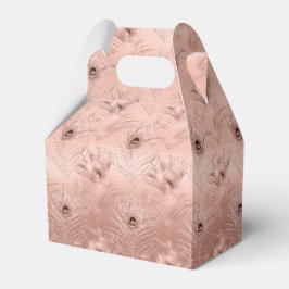 Peacock Feather ro Guld Presentaskar