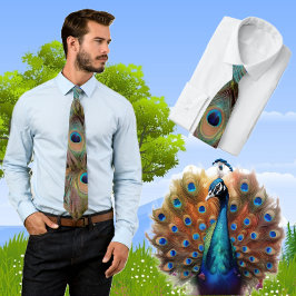 Peacock Feather Tie Slips