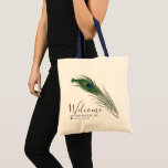 Peacock Feather | Tote Bag Tygkasse<br><div class="desc">Att matcha bröllop tote bags mot påsen från bröllop med påsen från påsen av påsen med din unika bröllopsdag.</div>