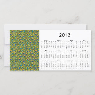 Peacock Feathers 2013 Calendar Photo Card