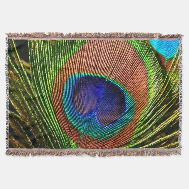 Peacock Feathers 6A-6B Options Théret Blanket Mysfilt (Framsidan)