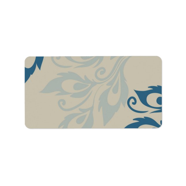 Peacock Feathers Adressetikett (Framsidan)