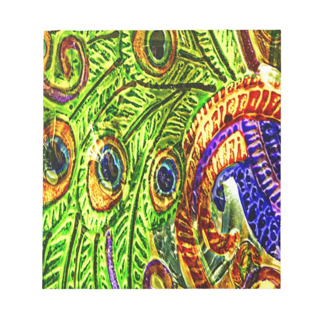 Peacock Feathers Anteckningsblock (Framsida)