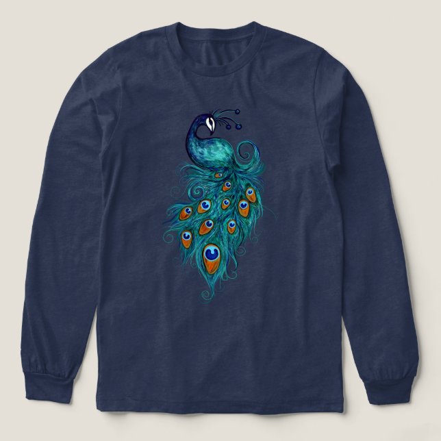 Peacock Feathers Art T Shirt (Design framsida)