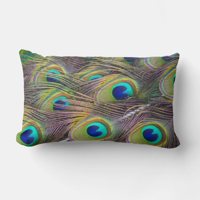 Peacock Feathers Bird Decorative Dekorativ kudde (Framsida)
