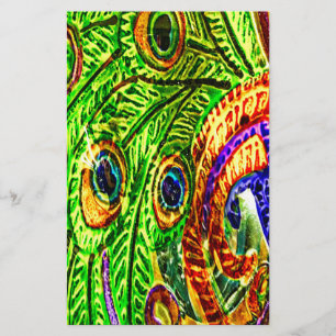 Peacock Feathers Brevpapper