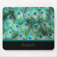 Peacock Feathers Exotic Vild Watercolor Mönster