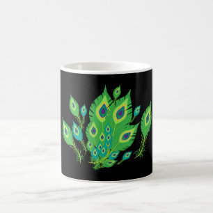 Peacock Feathers Fåglar av husdjur Natur Kaffemugg