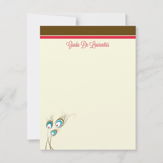 Peacock Feathers Flat (Giada De Laurentiis) Anteckningskort (Framsida)