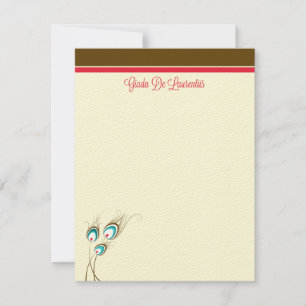 Peacock Feathers Flat (Giada De Laurentiis) Anteckningskort