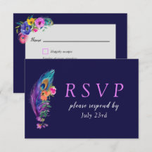 Peacock Feathers & Flowers Quinceañera