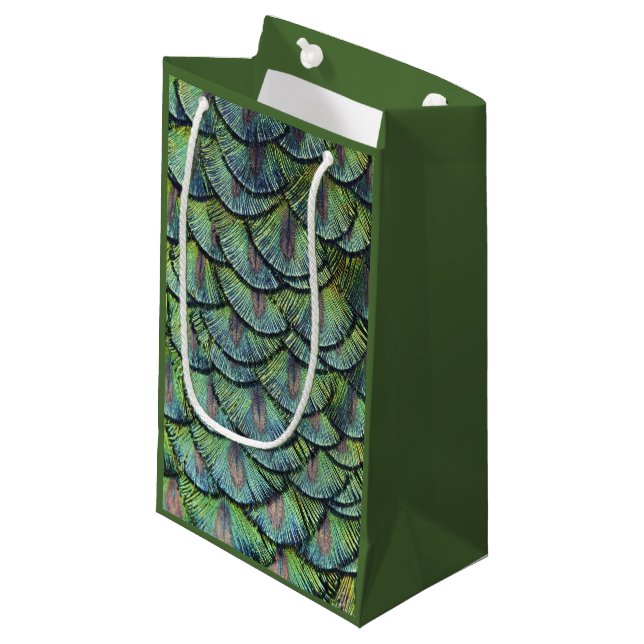 Peacock Feathers Gift Bag (Framsidan Vinklad)
