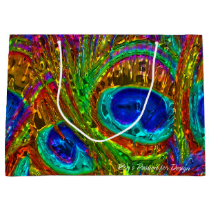 Peacock Feathers Glass Art 1