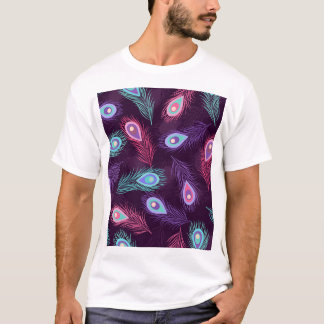 Peacock Feathers: Hand plockade Vintage. T Shirt