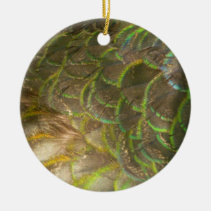 Peacock Feathers III (Female) Subtle Nature Design Julgransprydnad Keramik