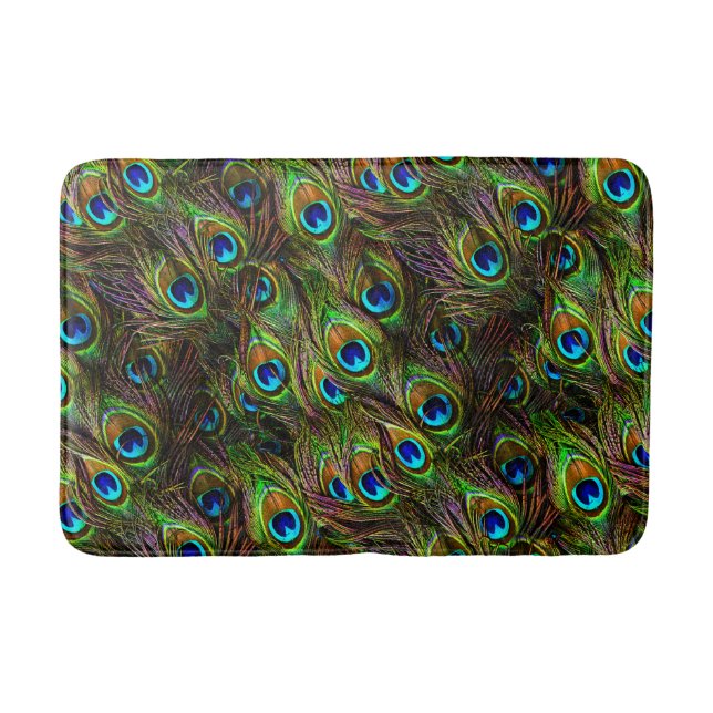 Peacock Feathers Invasion Bathmat Badrumsmatta (Framsidan)