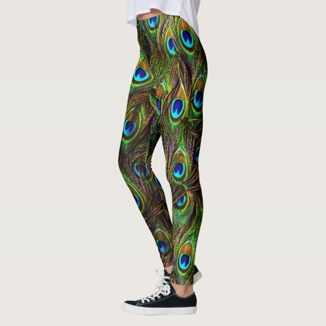 Peacock Feathers Invasion Leggings (Vänster)