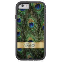 Peacock Feathers iPhone 6 Monogram Fodral