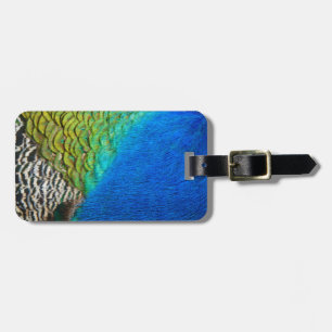 Peacock Feathers IV Colorful Abstrakt Natature Bagagebricka