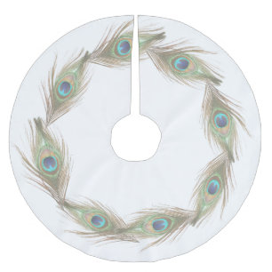 Peacock Feathers Julgransmatta Borstad Polyester