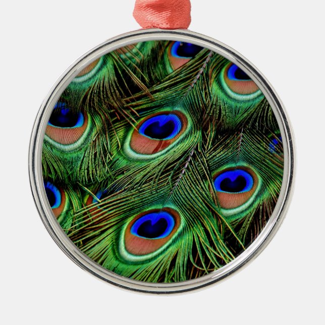 Peacock Feathers Julgransprydnad Metall (Framsidan)