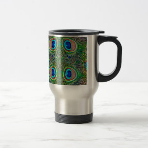 Peacock Feathers Kaleidoscope Skriv ut Resemugg